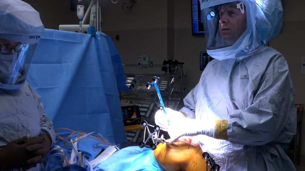 Surgery -Robotic knee Dr Charles Hannon photograph
